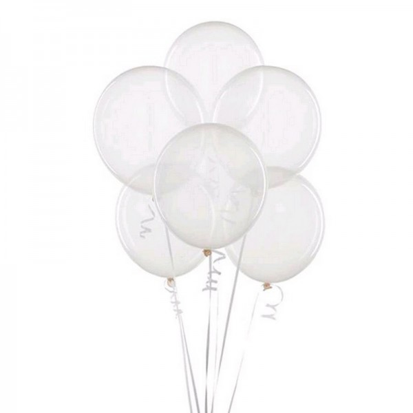 BALONY transparentne 30cm 6szt