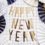 BANER noworoczny Happy New Year ZŁOTY 90cm